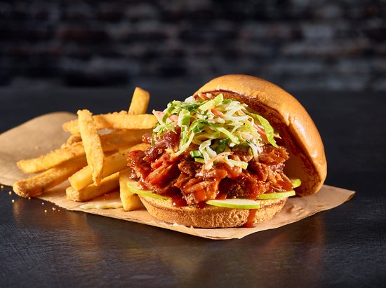 Hard Rock Cafe signature dishes BBQ Pulled Pork SandwichGrilled Chicken SandwichTupelo Chicken TendersLegendary Burger